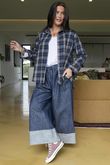 Patrick Plaid Brushed Cotton Shirt Navy